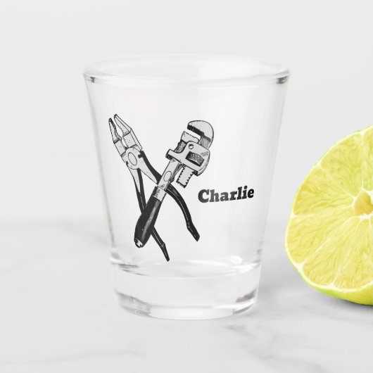 Aangepaste naam TOOLS Shot Glas (Voorkant)