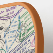 Aangepaste naam Travel Stamps Patroon Pickleball Paddle (Links Detail)