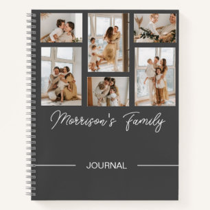 Aangepaste naam Trendy Modern Script & Fotocollage Notitieboek