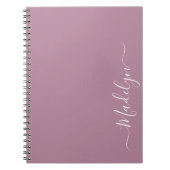 Aangepaste naam Trendy Modern Script Stylish Chic Notitieboek (Voorkant)