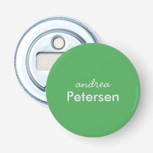 Aangepaste naam trendy moderne minimalistisch button flesopener