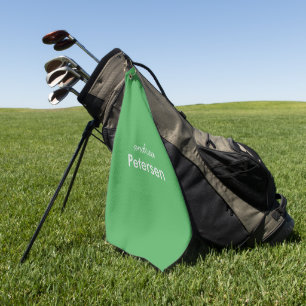 Aangepaste naam trendy moderne minimalistisch golfhanddoek