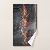 Aangepaste naam Tropical Flamingos Handdoek (Handdoek)