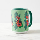 Aangepaste naam Tropical Parrot Mok (Voorkant rechts)