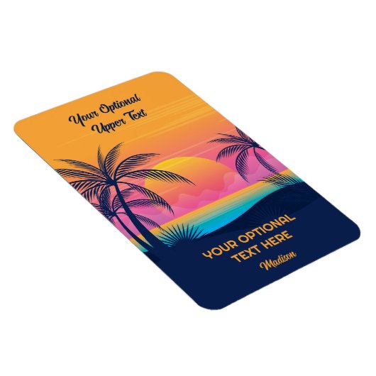 Aangepaste naam Tropical Sunset Magneet (Rechterzijde)