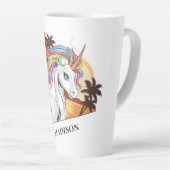 Aangepaste naam Tropical Unicorn Latte Mok (Rechterhoek)