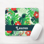 Aangepaste naam tropisch patroon muismat (Met muis)