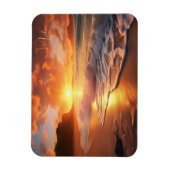 Aangepaste naam tropische strand Sunset Magneet (Verticaal)