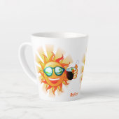 Aangepaste naam Tropische zon Latte Mok (Linkerhoek)