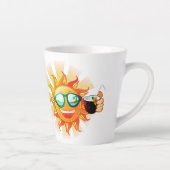 Aangepaste naam Tropische zon Latte Mok (Rechts)