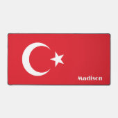 Aangepaste naam Turkije Vlag Bureaumat (Voorkant)