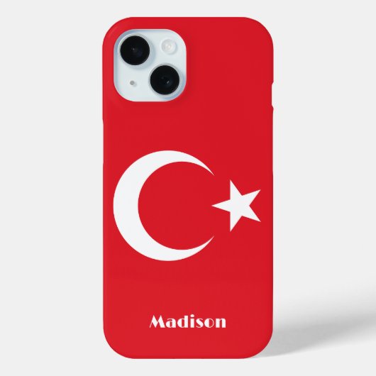 Aangepaste naam Turkije Vlag Case-Mate iPhone Case (Achterkant)