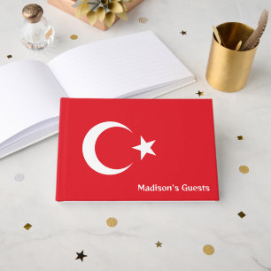 Aangepaste naam Turkije Vlag Gastenboek