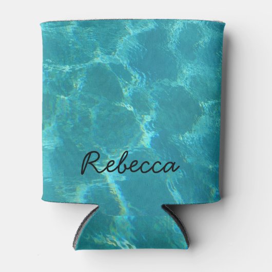 Aangepaste naam Turquoise Pool Water Blikjeskoeler (Voorkant)