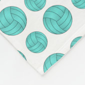 Aangepaste naam turquoise volleyball patroon fleece deken (Hoek)