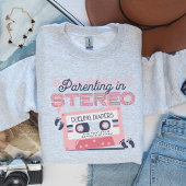 Aangepaste naam Twin moeder sweatshirt, retro cass Trui