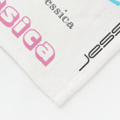 Aangepaste naam Typografie Aqua Blue Snowflakes Fleece Deken (Hoek)