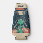 Aangepaste naam UFO Alien Flesjeskoeler (Voorkant)