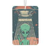 Aangepaste naam UFO Alien Luchtverfrisser (Achterkant)