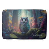Aangepaste naam Uil Forest Badmat (Voorkant)