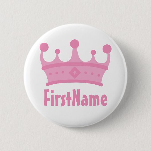 Aangepaste naam uitsnijden ronde button 5,7 cm (Voorkant)