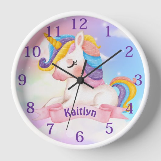 Aangepaste naam Unicorn Clouds Sparkle  (Voorkant)