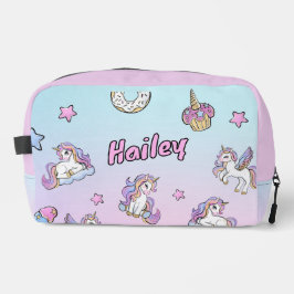 Aangepaste naam Unicorn Kinder Terug naar school Toilettasje