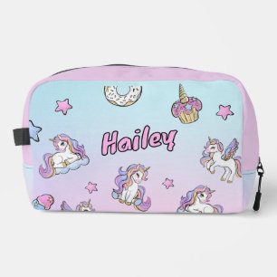 Aangepaste naam Unicorn Kinder Terug naar school Toilettasje