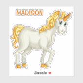 Aangepaste naam UNICORN sticker (Vel)