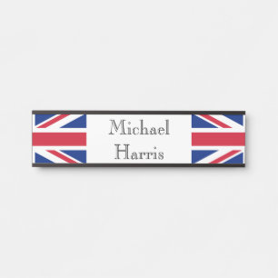 Aangepaste naam Union Jack Flag niet Deurbordje