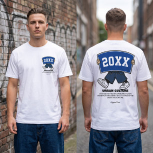 Aangepaste naam Urban Culture Skate Streetwear Gra T-shirt