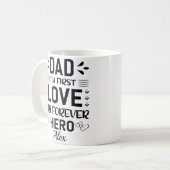 Aangepaste naam Vaderdag Koffiemok (Voorkant links)