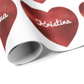 Aangepaste naam Valentijn — Label Cadeaupapier (Rol Hoek)