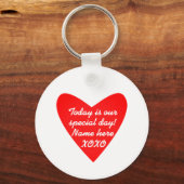 Aangepaste naam Valentijnsdag XO Sleutelhanger (Voorkant)