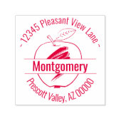 Aangepaste naam van Apple Artwork Circular Adres Zelfinktende Stempel (Design)