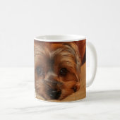 Aangepaste naam van de hond Cute Yorkshire Terrier Koffiemok (Voorkant rechts)