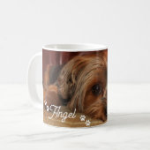 Aangepaste naam van de hond Cute Yorkshire Terrier Koffiemok (Voorkant links)
