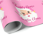 Aangepaste naam van de kerstman Kinder kerstcadeau Cadeaupapier (Rol Hoek)