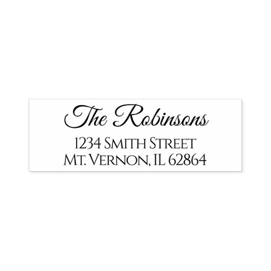 Aangepaste naam van de Script-familie Retouradres  Zelfinktende Stempel (Design)