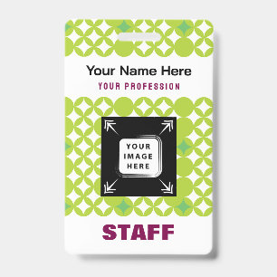 Aangepaste Naam van de werknemer Business Logo Per Badge