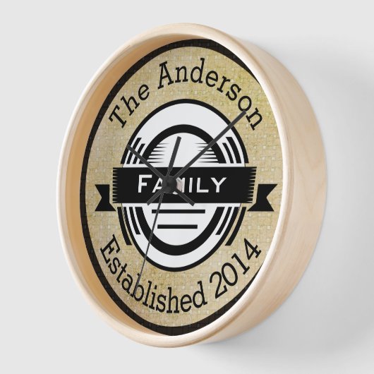 Aangepaste naam van familie Retro-Logo stijl (Hoek)