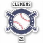 Aangepaste naam van het Baseball-softbalteam Sticker (Voorkant)