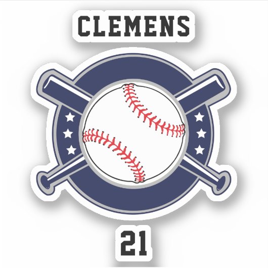 Aangepaste naam van het Baseball-softbalteam Sticker (Voorkant)