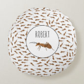 Aangepaste naam van het patroon bevestigen Kinder Rond Kussen (Voorkant)