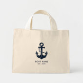 Aangepaste naam van het zeilbootanker mini tote bag (Voorkant)