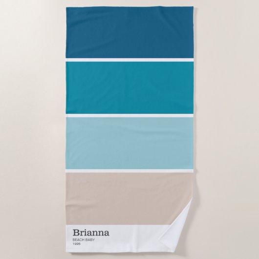 Aangepaste naam van kleurvoorbeeld strandlaken (Voorkant)