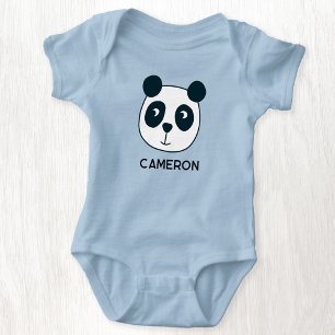 Aangepaste naam van knuffel panda beer romper