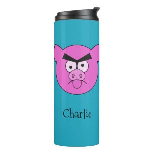 Aangepaste naam van Mad Pig tumbler Thermosbeker