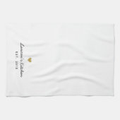 Aangepaste naam van modern Gold Heart Theedoek (Horizontaal)