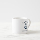 Aangepaste naam van nautische bootanker espresso kop (Voorkant rechts)